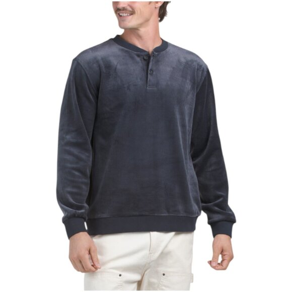Marine Layer Other - MARINE LAYER Velour Corduroy Henley Sweatshirt